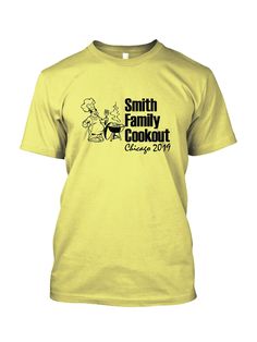 You and your family will be "cookin" wearing this fun t-shirt design for your next family reunion. Get Free Shipping and set-up on all family reunion orders! Short Sleeve Graphic Print T-shirt For Family Events, Custom Print Short Sleeve T-shirt For Family Outings, Fun Short Sleeve T-shirt For Family Reunion, Funny Short Sleeve T-shirt For Family Events, Casual Pre-shrunk T-shirt For Family Events, Casual Customizable T-shirt For Family Gatherings, Funny Graphic Print T-shirt For Family Reunion, Funny T-shirt With Letter Print For Family Events, Funny Letter Print T-shirt For Family Events