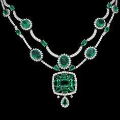 Natural Emerald Diamond Necklace, Solid 18k White Gold Natural Diamond Handmade Jewelry, Oval Cut Emerald Wedding Necklace For Women STONE DETAILS : ❋ Stone : Emerald & Diamond ❋ Stone Size : 4x6 MM - 8x10 MM Approx. (± 0.20 MM) ❋ Stone Shape : Oval Cut ❋ Stone Weight : 19.46  Cts. Approx. ❋ Stone Color : As Shown In Picture ❋ Stone Type : Natural ❋ Diamond Weight : 6.67 Cts. Approx. ❋ Diamond Shape : Round Cut ❋ Diamond Quality : FG-SI ❋ Diamond Type : Natural METAL DETAILS : ❋ Metal Purity : S Oval Diamond Necklace With Jewels, Exquisite Oval Jewel Necklaces, Oval White Gold Necklace With Jewels, Exquisite Jeweled Emerald Necklace For Anniversary, Luxury Oval Jeweled Necklaces, Luxury Hallmarked Emerald Necklace For Wedding, Luxury Emerald Bridal Necklace For Anniversary, Luxury Jeweled Oval Necklaces, Exquisite Emerald Necklace For Anniversary