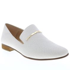 Create A Sleek And Polished Look In The Clarks Pure Viola Trim Leather Slip-On Loafer With Metal Bit. Features A Square Toe And A High Vamp For Ultimatefoot Coverage.Soft Leather Lining With A Cushion Plus Leather-Lined Footbedfor All-Day Comfort And Support. Stacked Mini Heel On A Durable Rubberoutsole. Imported. Elegant Slip-ons For Spring Galas, Chic White Slip-ons For Office, Elegant White Slip-ons For Office, White Low Heel Loafers For Office, Modern White Flats For Formal Occasions, Formal White Pointed Toe Flats, Modern White Formal Flats, White Formal Flats With Removable Insole, Formal White Flats With Removable Insole