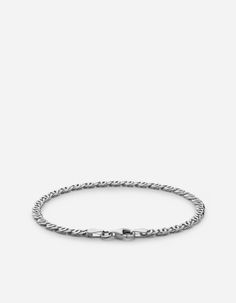 Designed with interlinked chains, the Track Chain Bracelet in sterling silver offers a versatile and timeless addition to your jewelry collection. Bracelet Sterling Silver, Chain Anklet, Cuff Earrings, Leather Chain, Gift Accessories, Custom Rings, Men Necklace, Ring Necklace, Sterling Silver Bracelets