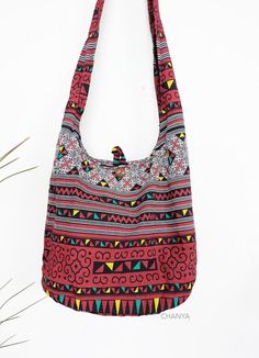 Aztec pattern boho Shoulder Bag CrossBody Bag Cotton bag sling bag messenger bag hippie bag yoga bag Red Rectangular Beach Bag With Adjustable Strap, Bohemian Red Tote Beach Bag, Hippie Rectangular Hobo Bag With Adjustable Strap, Red Beach Bag With Adjustable Strap For Daily Use, Red Beach Bag With Adjustable Strap, Red Hobo Bag With Adjustable Strap For Beach, Bohemian Red Bags For The Beach, Bohemian Red Bags For Beach, Bohemian Red Beach Bags