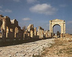 the ruins of an ancient roman city