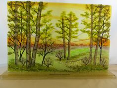 Fused Glass Landscape by Bren Traxler Fused Glass Art, Stained Glass, Stain, Glass Art, Glass, Art