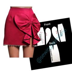 a women's short skirt with a bow on the back