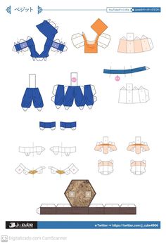 the paper doll is made to look like an origami man's shirt