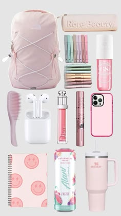 School Romanticizing, College Items, Middle School Essentials, School Emergency Kit, School Backpack Essentials, Preppy School Supplies, Pretty School Supplies, Everyday Bag Essentials, Christmas Desktop