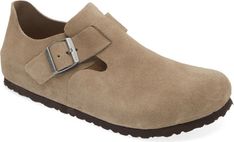 Birkenstock 'London' Slip-On (Men) | Nordstrom Closed Toe Cork Clogs With Leather Footbed, Cork Clogs With Cushioned Footbed, Slip-on, Cork Clogs With Cushioned Footbed, Casual Brown Cork Clogs, Closed Toe Cork Clogs With Removable Insole, Cork Clogs With Removable Insole, Slip-on, Casual Cork Clogs With Round Toe, Outdoor Leather Clogs With Textured Sole, Casual Cork Clogs With Removable Insole