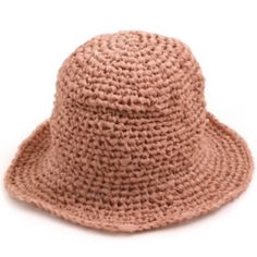 Crushable And Packable Polyester Height 4" Brim 3." Flexible Wire Brim Pinky Taupe Color Casual Woven Crochet Hat, One Size, Lightweight Flat Brim Crochet Hat For Spring, One Size Summer Crochet Hat, One Size Crochet Yarn Hat For Summer, Summer Crochet Hat One Size In Yarn, Spring Crochet Hat With Flat Brim For Warm Weather, Pink One-size Crochet Hat For Beach, Pink Crochet Hat For Beach, Pink Crochet Hat For The Beach