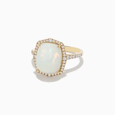 Effy Aurora 14K Yellow Gold Opal and Diamond Ring Yellow Gold Multi-stone Opal Ring, 14k Yellow Gold Multi-stone Opal Ring, Multi-stone Opal Ring In 14k Yellow Gold, Yellow Gold 14k Multi-stone Opal Ring, Luxury Multi-stone Opal Ring In 14k Gold, 14k Gold Halo Ring Fine Jewelry For Formal Occasions, 14k Gold Halo Ring For Formal Events, 14k Gold Halo Ring For Formal Occasions, Formal 14k Gold Halo Ring Fine Jewelry