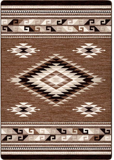 River Crossing - Brown Rug Southwestern Farmhouse, Cowboy Rugs, Western Rugs, Navajo Pattern, Vintage Style Rugs, Urban Cowboy, Native American Patterns, Colorful Textiles, Southwestern Rug