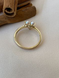 Anniversary For Wife, Pearl Gold Ring, Anniversay Gifts, 3rd Wedding Anniversary, Freshwater Pearl Ring, Wife Material, Pearl Color, Ring Engagement, Gift For Wife