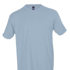 4.5 oz., 100% ring-spun USA cotton (unless otherwise noted); Heather Grey is 90% ring-spun cotton/10% polyester; Heathers are 50% ring-spun cotton/50% polyester; Double needle stiching on sleeves and bottom hem; Taped neck and shoulders to provide durability; Reactive-dyed for longer lasting color; Pre-washed to minimize shrinkage; Tubular construction; Ribbed crew neck; NAFTA certified ; Tear-away label Basic Light Blue Plain T-shirt, Blue Basic Tops With Moisture-wicking, Basic Blue Moisture-wicking Tops, Basic Light Blue Short Sleeve T-shirt, Light Blue Pre-shrunk Short Sleeve T-shirt, Plain Light Blue T-shirt, Blue Moisture-wicking Short Sleeve T-shirt, Blank Apparel, Blue White And Black