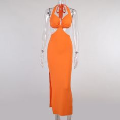 Brand Name:DGLUKESilhouette:StraightOrigin:CN(Origin)Season:SummerNeckline:HalterSleeve Style:Spaghetti StrapDecoration:Hollow OutStyle:Beach StyleDresses Length:Ankle-LengthMaterial:PolyesterMaterial:SpandexAge:Ages 16-28 Years OldProfile Type:HModel Number:Orange Green Long Evening Dress Beach Wedding Dress FLYK0303Closure Type:LaceSleeve Length(cm):SleevelessType:Neck-mountedRelease Date:Summer 2021Fabric Type:Chemical FiberGender:WOMENMaterial Composition:Synthetic FiberWaistline:empirePatte Stretch Backless Maxi Dress For Beach, Fitted One-piece Summer Maxi Dress, Solid Sundress Maxi Dress For Beach, Beach Maxi Length Solid Color Dress, Solid Color Sundress Maxi Dress For Beach, Solid Color Maxi Dress For The Beach, Solid Color Maxi Dress For Beach, Summer Beach Dress For Party With Stretch, Fitted Maxi Dress For Party And Beach Season