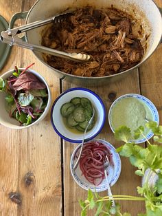 the food is prepared and ready to be eaten on the table with utensils