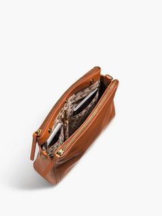 Interior Pockets - The Pearl - Nappa Leather - Sienna / Gold / Camel - Crossbody - Lo & Sons Work Professional Outfits, Travel Crossbody, Crossbody Handbags, Pearl Leather, Travel In Style, Leather Travel, Professional Outfits, 2016 Fashion, The Pearl