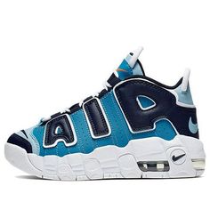 Blue Denim Sneakers For Sports, Sporty Blue Denim Sneakers, Urban Blue Denim Sneakers, Nike Air More Uptempo Gs, Nike Air More Uptempo 96 White, Red Nike Air More Uptempo, Shop Nike Air Uptempo, Nike Air Uptempo Shoes Blue, Nike Uptempo