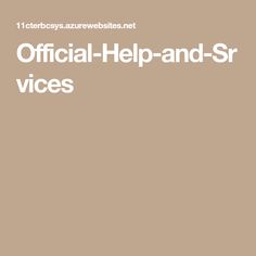 the official help - and - sr vices logo is shown in white on a tan background