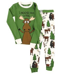 PRICES MAY VARY. COZY TWO-PIECE PAJAMAS: This shirt and pants combo is perfect for bedtime. With long sleeves, these moose pajamas will help your child stay warm on chilly nights. Get these jammies for your little today! FUN PRINTS & DESIGNS: Everyone is sure to love these cute matching kids' pajamas. Pick from several different styles. Many of these pajama sets feature a funny phrase that will make kids laugh. SOFT MATERIAL: These pj's for kids are made from 100% premium cotton, making them sup Camping Pajamas, Childrens Pyjamas, Animal Pajamas, Matching Pjs, Toddler Pajamas, Kids Laughing, Girls Sleepwear, Long Sleeve Kids, Cute Pajamas