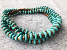 Turquoise Gemstone Beaded Bracelets For Beach, Turquoise Gemstone Beads Bracelet For Beach, Southwestern Style Large Beads For Beach, Southwestern Style Large Beads, Southwestern Style Large Beach Beads, Turquoise Round Beads Necklace For Beach, Turquoise Necklace With Round Beads For Beach, Turquoise Necklace With Spacer Beads For Beach, Turquoise Beach Necklace With Round Spacer Beads