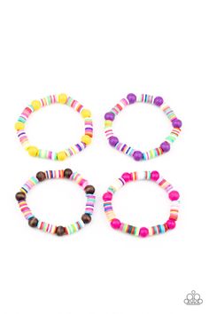 P9SS-MTXX-237XX Pack of ten bracelets in assorted colors and shapes with a retail price of $1 each. Featuring colorful wooden beads, a variety of rubbery multicolored accents are threaded along stretchy bands around the wrist. Paparazzi Accessories Jewelry, Wood Bead Bracelet, Wooden Bracelet, Bracelet Kits, Silver Crown, Paparazzi Accessories, Accessories Set, Bead Bracelets, Paparazzi Jewelry