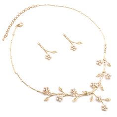 PRICES MAY VARY. Title: topwholesalejewel Wedding Jewelry Set Gold Crystal Pearl Flower Necklace Set. Product Type: Departments > Women > Jewelry > Jewelry Sets Elegant Gold Flower Necklace For Wedding, Gold Necklaces With Flower Decoration For Wedding, Gold Necklace With Flower Decoration For Wedding, Wedding Flower Necklace With Clavicle Chain, Gold Rhinestone Necklace For Wedding With Clavicle Chain, Gold Rhinestone Clavicle Chain Necklace For Wedding, 13 Necklace, Pearl Flower Necklace, Jewelry Set Gold