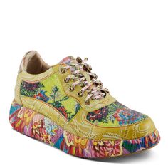 Lime Green Multi Colorful Sneakers Women, Painted Sneakers, Colorful Sneakers, Spring Sneakers, Funky Shoes, Spring Step Shoes, Brogue Shoes, Unique Shoes, Best Sneakers