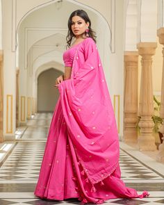 Beautiful  Pink Lehenga Set - www.riafashions.com Prince Style, Indian Lehenga Choli, Choli Blouse, Lehenga Suit, Gotta Work, Moon Princess, Lehenga Online, Pink Lehenga, Lehenga Choli Online