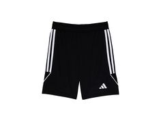 adidas Kids Tiro 23 Shorts (Little Kids/Big Kids) - Kid's Clothing : Black/White : , Start your day in the fit and classy design of the comfy and high-performance adidas Kids Tiro 23 Shorts. Made from a lightweight and stretch fabric with Aeroready technology Elasticized waist with drawstring closure. Side stripes with mesh detailing. 100% recycled polyester. Machine wash, line dry. Imported. Measurements: Waist Measurement: 20 in Outseam: 12 in Inseam: 5 in Front Rise: 8 in Back Rise: 10 in Leg Polo Ralph Lauren Kids, Classy Design, Adidas Kids, Clothing Black, Waist Measurement, Side Stripe, Big Kids, Short Outfits, High Performance