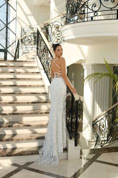 Introducing the Nicoletta NC1071 from the Spring 2024 evening collection. Elevate your style with this exquisite dress, perfect for any special occasion. Look Sophisticated, Jasmine Dress, Leg Split, Full Length Gowns, Sequin Design, Standard Dress, Pink Ivory, Sequin Prom Dresses, Corset Lace