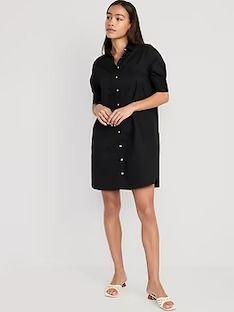 Women's Dresses | Old Navy Old Navy Shirt Dress, Casual Shirt Dress With Short Sleeves, Casual Solid Shirt Dress With Short Sleeves, Casual Dress With Relaxed Fit And Spread Collar, Casual Solid Knee-length Shirt Dress, Casual Button-up Shirt Dress For Work, Casual Shirt Dress With Button Closure For Work, Relaxed Fit Shirt Dress With Pockets And Spread Collar, Casual Workwear Shirt Dress With Button Closure