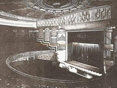 an old photo of the inside of a theatre