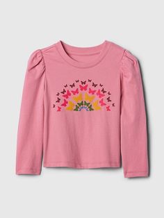 Saw this on Gap: Cute Long Sleeve T-shirt For Spring, Cute Long Sleeve Cotton T-shirt, Fun Long Sleeve T-shirt For Playtime, Playful Long-sleeved T-shirt With Graphic Print, Playful Long-sleeve T-shirt With Graphic Print, Cute Long Sleeve Tops With Graphic Print, Spring Crew Neck Tops For Playtime, Playful Crew Neck T-shirt For Fall, Crew Neck Tops For Playtime In Spring