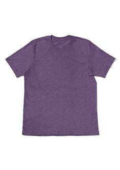 Men's Royal Purple Short Sleeve Crew Neck T-Shirt - Perfect TShirt Co Heather Cotton Crew Neck T-shirt, Purple Cotton Crew Neck T-shirt, Purple Short Sleeve Cotton Tops, Purple Cotton Short Sleeve Tops, Heather Cotton T-shirt With Relaxed Fit, Purple Cotton T-shirt For Summer, Purple Pre-shrunk Cotton T-shirt, Basic Purple Crew Neck T-shirt, Basic Purple T-shirt With Relaxed Fit