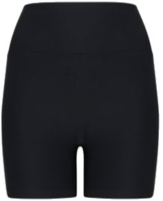 Black Sleek Activewear With Elastane, Fitted High-waisted Elastane Biker Shorts, Black Leggings With Built-in Shorts, Black Nylon Shorts With 4-way Stretch, Athleisure Biker Shorts In Solid Elastane, Black Nylon 4-way Stretch Shorts, Black Athletic Shorts With 4-way Stretch, High Waist Elastane Biker Shorts, Mid-thigh Length Elastane Biker Shorts Shapewear Style