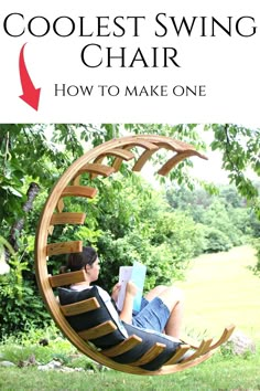 Swing chair round swing chair porch swing round wooden swing chair Kursi Outdoor, Swing Set Plans, Casa Hobbit, Backyard Swings, Swing Chair Outdoor, Wooden Swing, Swing Design, Garden Wallpaper, Wooden Swings