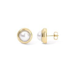 Indulge in timeless elegance with our Large Candy Button Pearl Studs. Each pair showcases a lustrous Mabe Pearl gracefully encased in radiant gold settings, exuding sophistication and charm. Versatile enough to complement both casual and formal attire, these earrings effortlessly elevate any ensemble. Treat yourself or someone special to the classic beauty and enduring allure of these exquisite pearl earrings. 14K Yellow Gold Mabe Pearls = 12mm Diamond Halo weight = 0.42 carats Button size = 19m Elegant Yellow Gold Earrings With Bezel Setting, Elegant Round Earrings With Bezel Setting, Elegant Bezel-set Earrings For Anniversary, Elegant Bezel Set Earrings For Anniversary, Elegant Gold Earrings With Bezel Setting, Elegant 14k Gold Earrings With Bezel Setting, Classic Formal Jewelry With Bezel Setting, Elegant Formal Jewelry With Pave Setting, Elegant Round Cut Bezel Set Earrings