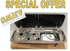 an image of a double burner stove with the words special offer written above it