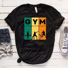 Gym Shirt Women Men, Fitness Shirt, Workout Shirt, Weightlifting Shirt, Gym Motivation Shirts, Funny Gym T-shirt, Lifting Tee, Inspirational If you enjoy our graphic designed T-shirts please favorite our shop! We update the shop on a regular basis, so you don't want to miss out on any cool new tees! If you have any questions about anything feel free to message us! -------Order------- -Choose which color T-Shirt you would like -Choose your T-Shirt Size -------Product------- A Bella Canvas Crew Ne Graphic Print Gym Tee, Graphic Print Gym Tops, Graphic Print Crew Neck Workout Shirt, Pre-shrunk Cotton T-shirt For Training, Crew Neck Gym Shirt With Graphic Print, Screen Print Short Sleeve Gym Top, Crew Neck Graphic Gym Shirt, Cotton Tops With Sublimation Print For Gym, Cotton Sportswear T-shirt For Workout