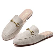 PRICES MAY VARY. 【Buckle Mule Slippers】 As a pair of classic basic shoes，Minorsu design this buckle mules shoes with trend elements, easily match everyday wear. Sometimes, simple is the best 【Memory Foam Cushion】 Added with a raised insole to the footbed, so the raised insole of the mule doesn't only reduce your feet pressure for comfort when walking but also prevent mules from slipping 【Closed Round Toe】 The flat mules are suitable for multiple occasions, such as working, appointment, party 【SI Basic Shoes, Flat Mules, Wide Shoes, Clogs Shoes, Business Casual Outfits, Rubber Heels, Fashion Essentials, Fashion Flats, Mule Clogs