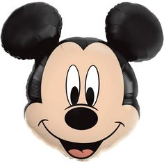 a mickey mouse balloon with black ears