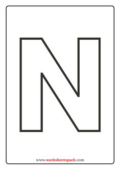 the letter n is for noodle coloring page with black and white lines on it