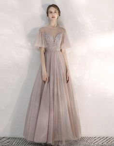 Tulle Ball Gown Wedding Dress For Banquet, Tulle Wedding Dress For Prom Season Banquet, Tulle Evening Dress For Prom Banquet, Tulle Evening Dress For Prom Season Banquet, Tulle Wedding Dress For Banquet Or Prom, Backless Formal Dresses, High Neck Prom Dress, Fairy Wedding Dress, Dress Pesta