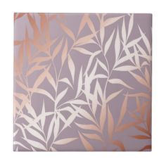 an image of a purple and gold wallpaper with bamboo leaves on the back ground