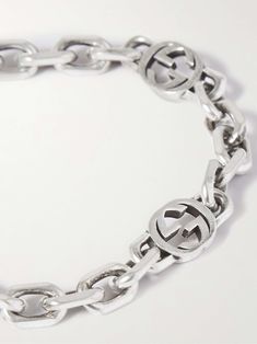 Shop GUCCI Silver Chain Bracelet, Explore the latest in-season GUCCI collection today on MR PORTER Classic Silver Chain Metal Bracelet, Designer Metal Jewelry, Classic Silver Metal Chain Bracelet, Designer Metal Chain Bracelets, Luxury Gucci Silver Chain Jewelry, Gucci Sterling Silver Chain Jewelry, Luxury Silver Link Chain Bracelet, Luxury Silver Chain Metal Jewelry, Luxury Metal Jewelry With Silver Chain