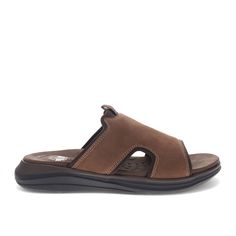 Slide into comfort and style with these Dockers casual sandals and you’ll be ready for anything. Add them to jeans or shorts and let the synthetic leather uppers elevate your look, while the lightweight, flexible TPR outsole creates long-lasting traction and support. Plus, these sandals will keep you feeling cool and relaxed all day long thanks to their extra-soft EVA footbed, which features a moisture-wicking sock cover and perforated ventilation. Designed to complement any casual look and buil Casual Brown Synthetic Sport Sandals, Casual Leather Slides For Outdoor, Brown Slip-on Sport Sandals With Arch Support, Comfortable Brown Slide Sport Sandals, Comfortable Brown Sport Slide Sandals, Comfortable Brown Slip-on Sport Sandals, Brown Casual Sport Sandals With Arch Support, Casual Brown Sport Sandals With Arch Support, Brown Outdoor Slides With Arch Support