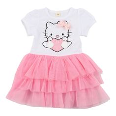 Summer Children Dresses Baby Girls Sanrio Hello Kitty Short sleeve Mesh Princess Party Costume Princess Party Costume, Princess Party, Summer Kids, Girls Bedroom, Baby Dress, Kids Dress, Fashion Ideas