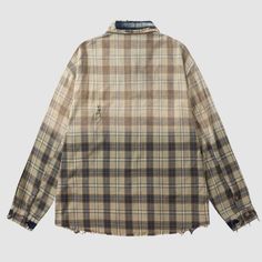 Features: Unisex Detailed craftsmanship Gradient design Button-front closure Soft and breathable Material: 95% cotton Outwear Coat, Plaid Shirts, Hawaiian Shorts, Gradient Design, Baseball Jacket, Bottoms Pants, Short Pants, Short Sets, Blazer Jacket