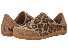 Taos Footwear Convertawool - Women's Shoes : Tan Leopard : Get the most from at-home comfort in the exquisitely crafted Täos Footwear Convertawool slipper. Slip on style in a moc toe and collapsible back. Removable footbed features arch and metatarsal support, covered in wool that is a natural and breathable. Textile upper and lining. Man-made insole and outsole. Made in Spain. Measurements: Weight: 9 oz Product measurements were taken using size 40 (US Women's 9-9.5), width M. Please note that Brown Outdoor Slippers With Cushioned Footbed, Outdoor Brown Slippers With Cushioned Footbed, Brown Cushioned Outdoor Slippers, Leather Footbed Slip-on Slippers For Fall, Casual Wool Slippers With Rubber Sole, Wool Slippers With Cushioned Footbed And Round Toe, Comfortable Natural Color Slip-ons With Rubber Sole, Brown Cushioned Slippers For Fall, Comfortable Natural Slip-ons With Rubber Sole