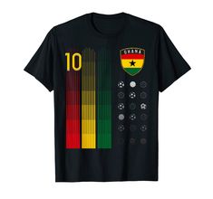 a soccer jersey with the number 10 on it and an african flag in the background