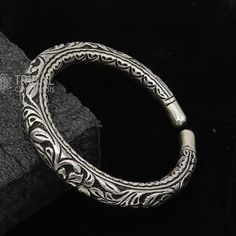 92.5% pure silver handmade excellent unisex bangle bracelet kada, amazing customized chitai work unisex personalized gift from India Metal-925 sterling silver. Item type-Bangle bracelet. Weight-40.00 grams width-0.9 cm size- 5.70 centimetre inner diameter or 2.25" or 2-4 stamped-925  Finish-oxidized. makes excellent gifting for birthday, mother's day, wedding anniversary, valentines day, Christmas day Traditional Round Sterling Silver Bracelet For Ceremonial Use, Engraved Bracelet Jewelry For Festivals, Handmade Traditional Bangle Jewelry, Traditional Sterling Silver Round Bracelet As Gift, Traditional Sterling Silver Round Bracelet For Ceremonial Occasions, Traditional Round Sterling Silver Bracelet As A Gift, Traditional Round Sterling Silver Bracelet Gift, Artisan Bangle For Festivals As A Gift, Artisan Bangle As A Gift For Festivals